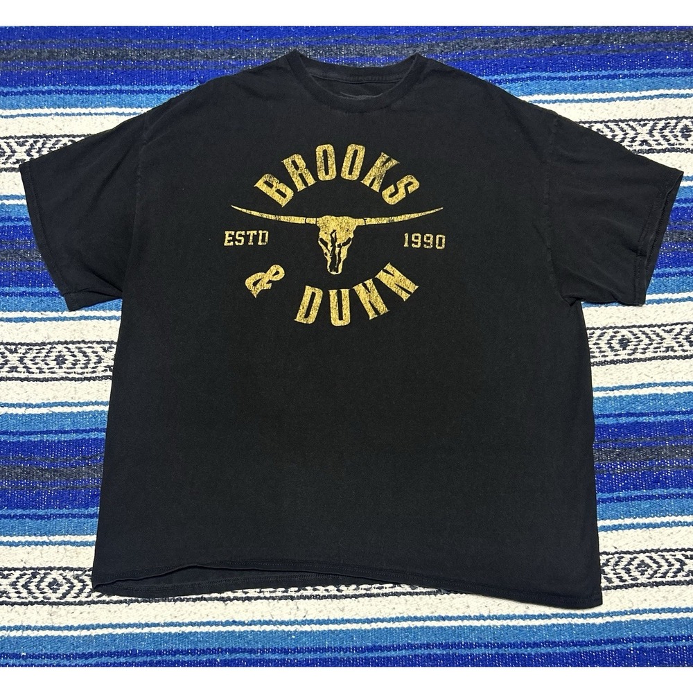 Brooks & Dunn Men's Size 2XL Black Shirt Country Music Tour Tee Graphic